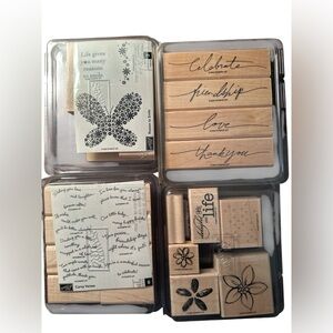 Stampin' Up! Four Retired Rubber Stamp Set All New